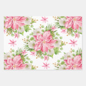 Poinsettia Gold Palm Tree Inpakpapier Vel (Voorkant)