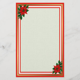 Poinsettia Holiday Briefpapier