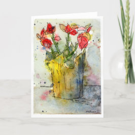 Poinsettia Holiday Greeting Card Feestdagen Kaart