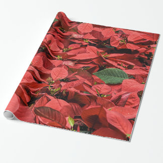 Poinsettia Holiday kerstcadeaupapier voor kerstcad Cadeaupapier