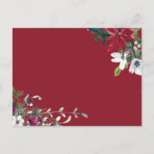 Poinsettia Holiday-kerstfeestkaart Briefkaart (Achterkant)