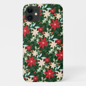 Poinsettia Holiday Kerstmis Case-Mate iPhone Case (Achterkant)