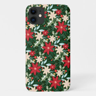 Poinsettia Holiday Kerstmis iPhone 11 Hoesje