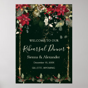 Poinsettia Hulst Oefenavondmaal Welkomstbord Poster
