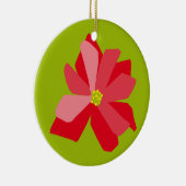 Poinsettia Illustration Keramisch Ornament (Rechts)