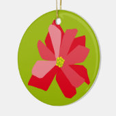 Poinsettia Illustration Keramisch Ornament (Links)