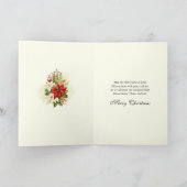 POINSETTIA IS DE HEILIGE NAAM VAN JEZUS FEESTDAGEN KAART (Binnen)