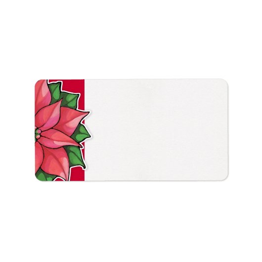 Poinsettia Joy Red Adres Label (Voorkant)