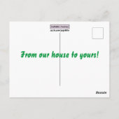 Poinsettia - Joyeuse carte postale de Noël - Blanc (Dos)