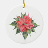  Poinsettia Keramisch Ornament (Voorkant)