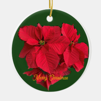 Poinsettia keramisch ornament
