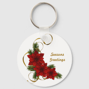 Poinsettia kerst Basic-Sleutelhanger Sleutelhanger