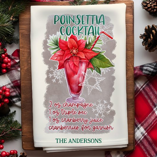 Poinsettia Kerstcocktail recept Theedoek