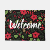 Poinsettia Kerstfeestdag deurmat (Voorkant)