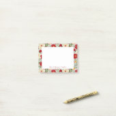 Poinsettia Kerstmis Floral Specialized Post its Post-it® Notes (Op bureau)