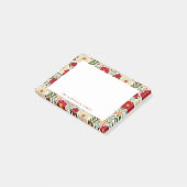 Poinsettia Kerstmis Floral Specialized Post its Post-it® Notes (Schuin)