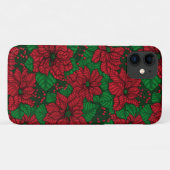 Poinsettia, kerstpatroon Case-Mate iPhone case (Achterkant (horizontaal))