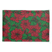 Poinsettia, kerstpatroon kussensloop (Achterkant)