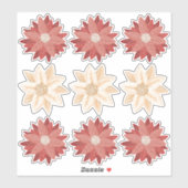Poinsettia Kerstvakantie Vinyl Stickers (Vel)