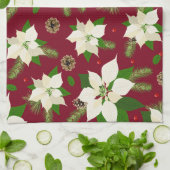 Poinsettia keukenhanddoeken (Gevouwen)