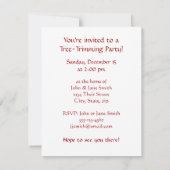 Poinsettia Lady Invitation Kaart (Achterkant)