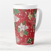 Poinsettia Latte Mug de Noël Classique ! (Angle droit)