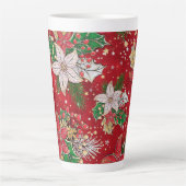 Poinsettia Latte Mug de Noël Classique ! (Devant)