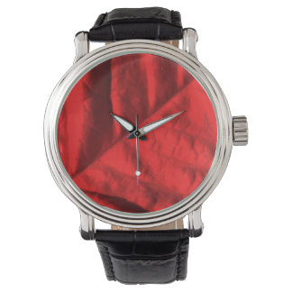 Poinsettia  lederen bandhorloge horloge