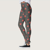 Poinsettia Leggings Motifs de Noël (Gauche)