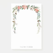 Poinsettia Lijst - Gepersonaliseerd kerstfeest Post-it® Notes (Voorkant)