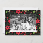 Poinsettia Magic Rouge Noël Carte photo de Noël (Devant)