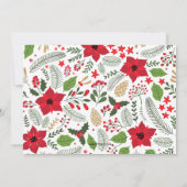 Poinsettia Magic Rouge Noël Carte photo de Noël (Dos)