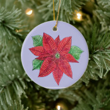 Poinsettia MEMORIAL Ornament/Lavender - Aanpassen!