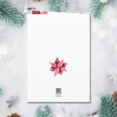 Poinsettia moderne Carte de vacances de Noël pliée