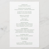 Poinsettia Noël Rouge Floral Programme de mariage (Dos)