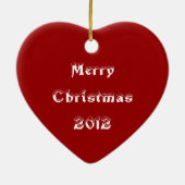 Poinsettia op rood keramisch ornament (Achterkant)