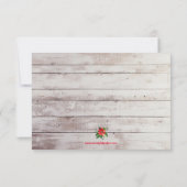 Poinsettia Paix & Amour - Carte de Noël 3x5 (Dos)