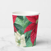 Poinsettia Papieren Bekers (Achterkant)