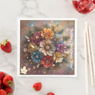 "Poinsettia Party Glow" Servet