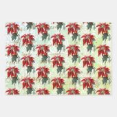  Poinsettia Patroon Inpakpapier Vel (Voorkant)