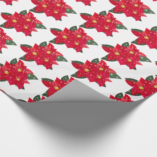 Poinsettia Pattern Cadeaupapier (Hoek)