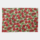 Poinsettia Pattern Kerstmis Theedoek (Horizontaal)