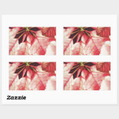 Poinsettia Rechthoekige Sticker (Vel)