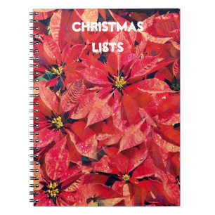 Poinsettia Red Christmas Listes Carnet Journal