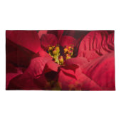 Poinsettia red kerstflower kussensloop (Achterkant-Links)