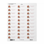 Poinsettia Return Address Label (Full Sheet)