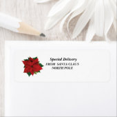 Poinsettia Return Address Label (Insitu)