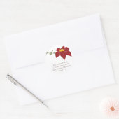 Poinsettia Return Address Label (Envelop)