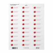 Poinsettia Return Address Labels (Full Sheet)