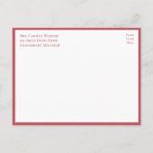 Poinsettia Rode Kerstmis Bloemen repetitie diner Uitnodiging Briefkaart (Achterkant)